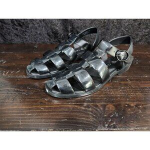 Katy Perry The Geli Fisherman Black Flat Sandals/Sz. 8.5M
